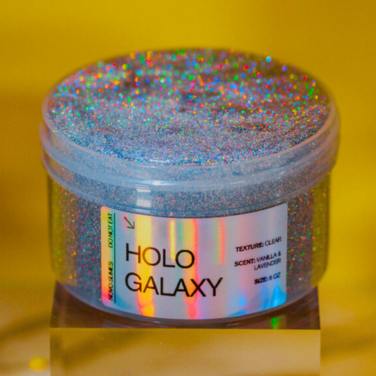Holographic Galaxy Slime | Clear Slime | Scented Slime | Slime Shops | Stress Relief Toy | Kids Gifts | Soft Slime | ASMR Slime for Anxiety